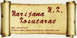 Marijana Košutarac vizit kartica